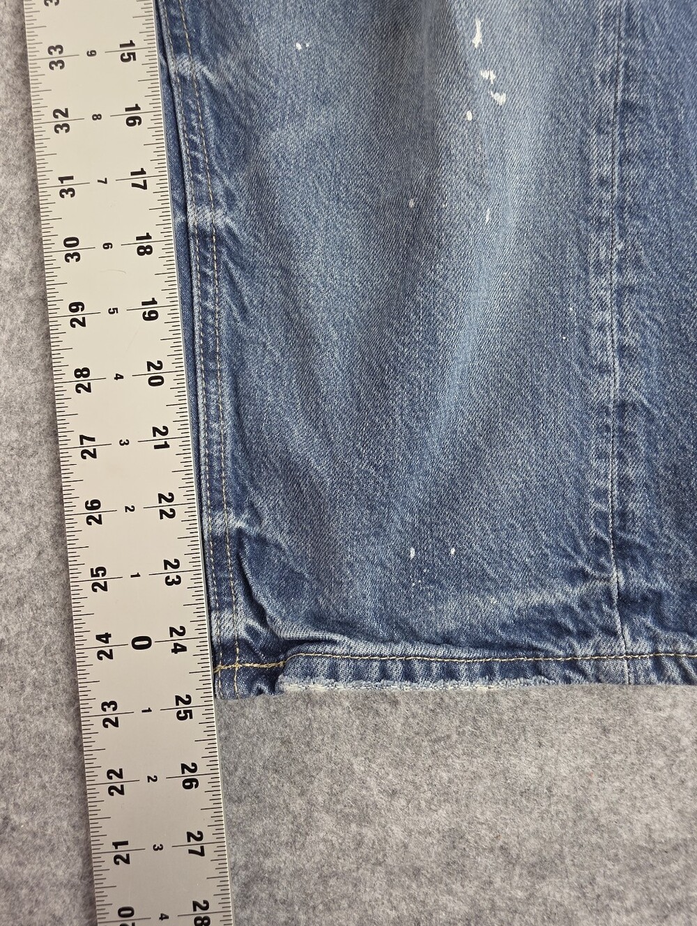 Free People We The Free Moxie Low Slung Pull-On Barrel Jeans Paint Splatter 28 - Picture 4 of 8